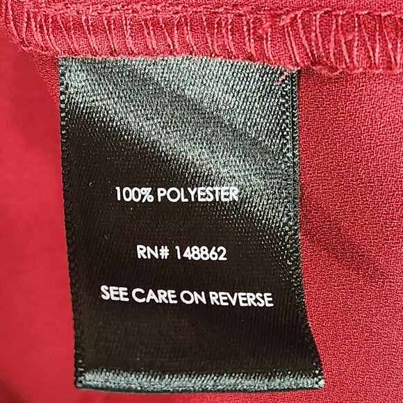 Torrid Harper Women's 2X Sleeve Popover Blouse Maroon Elegant Basic Lightweight - Picture 7 of 8